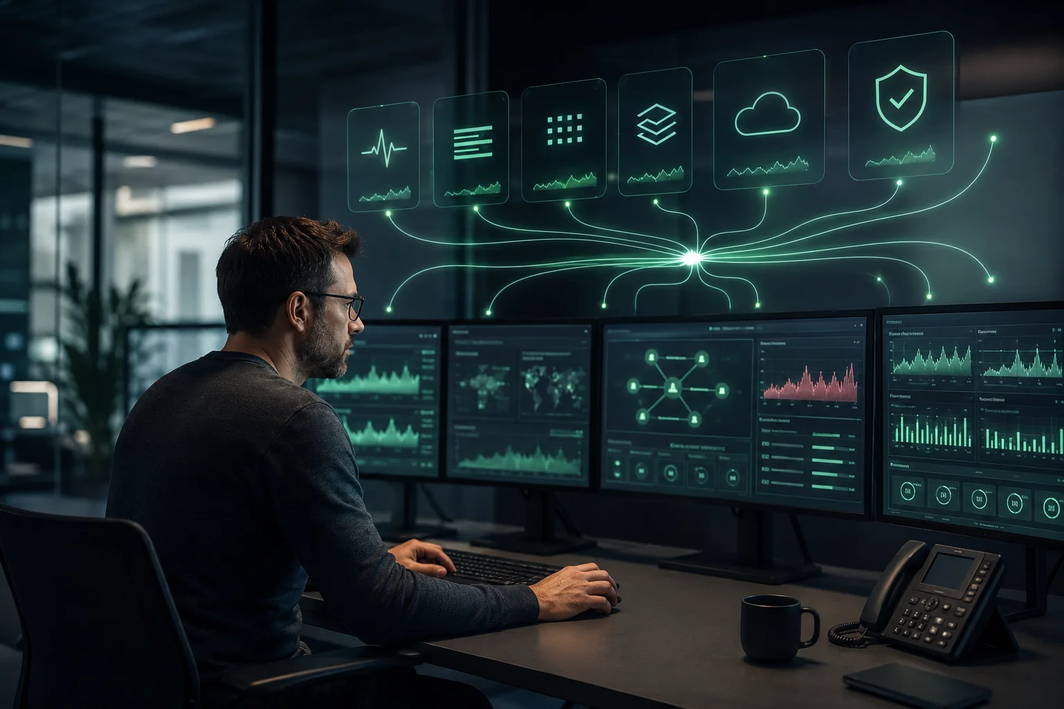 Reliability — Konzeptvisualisierung — keine Kunden-, Mitarbeiter- oder Standortaufnahme.